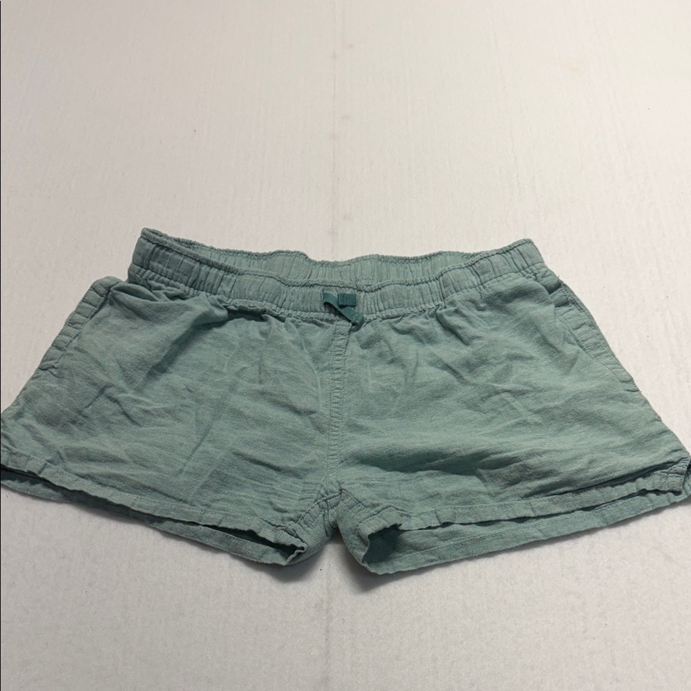 Patagonia Hemp/cotton Women's Sage Green Casual Drawstring Shorts Small